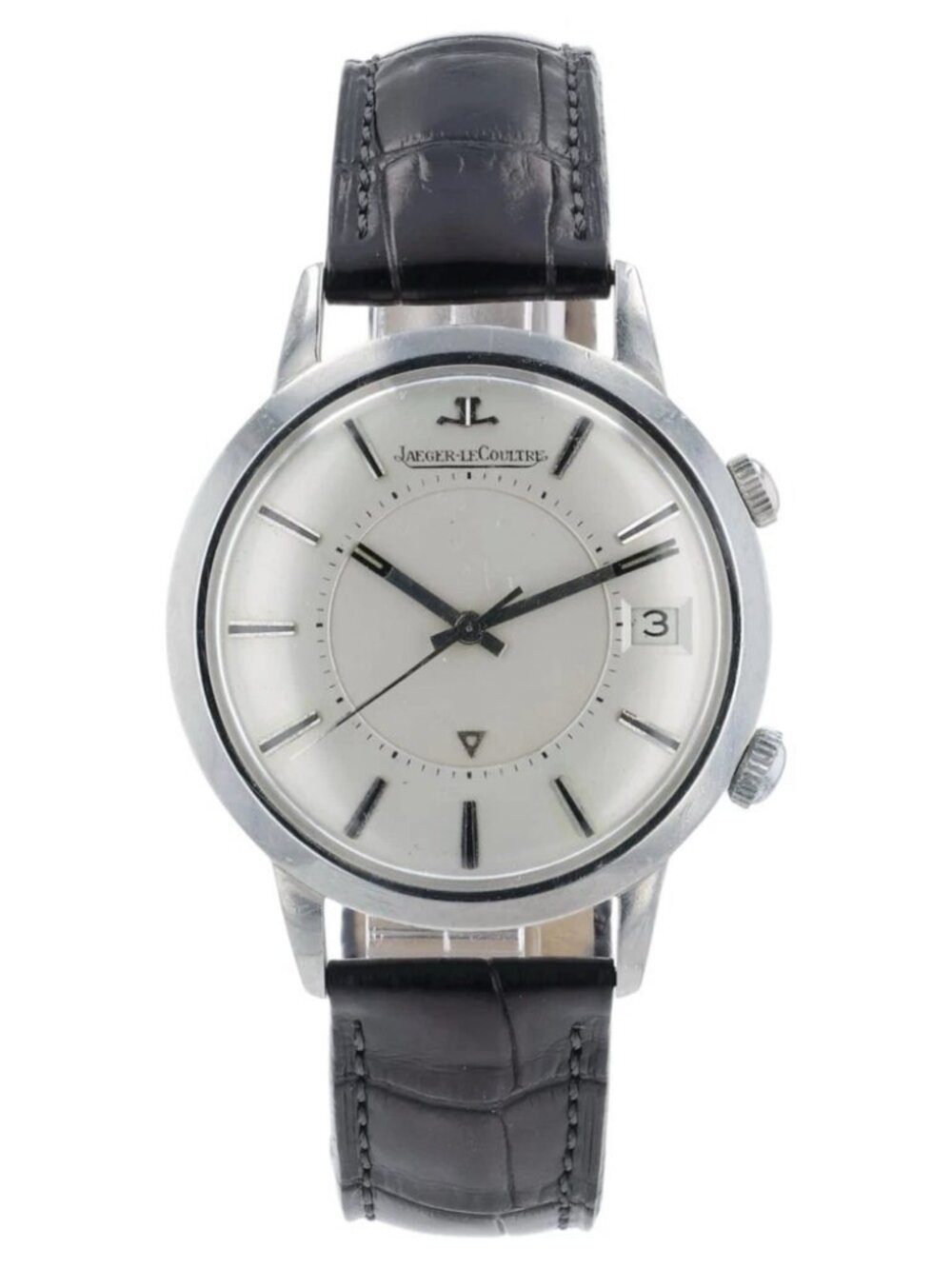 LeCoultre Memovox Silver Dial Stainless Steel 37mm Automatic Movement Mens Watch